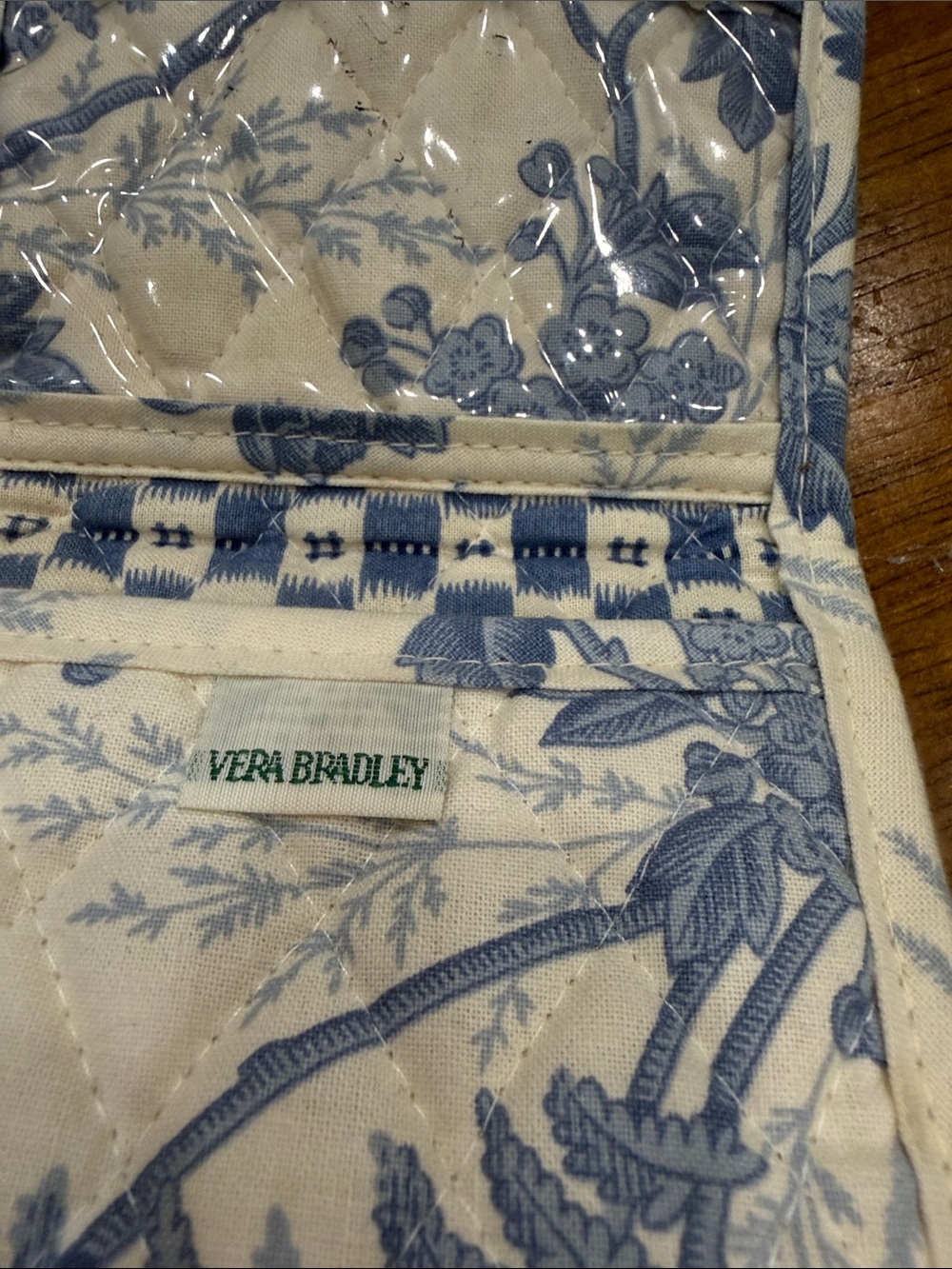 Vera Bradley Blue Floral Quilted Wallet - Picture 4 of 5